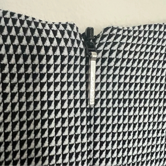 NWT Hugo Boss Doritala Geometric Wool Stretch Woven Tailored Sheath Dress Sz 10 - Picture 8 of 14